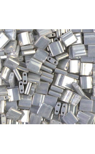 Miyuki tila 5x5mm beads - Opaque smoke grey luster TL-1865